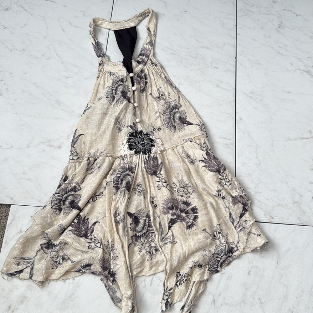 FREE PEOPLE floral tank; size XS
